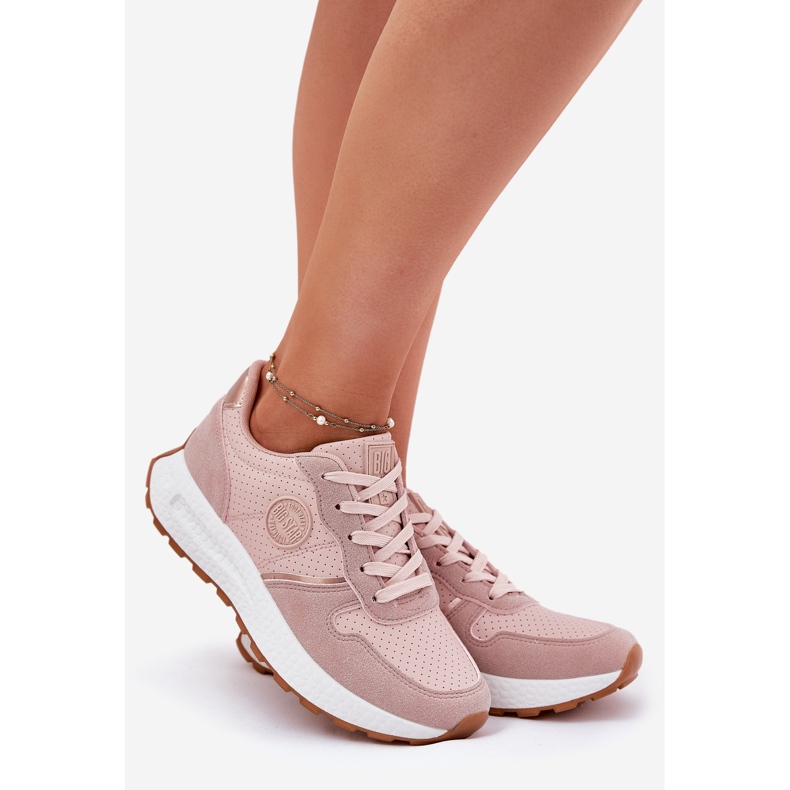Zapatillas de deporte femeninas en la plataforma Big Star RR2744489 Hi-Polish Pink System rosado 1
