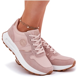 Zapatillas de deporte femeninas en la plataforma Big Star RR2744489 Hi-Polish Pink System rosado 15
