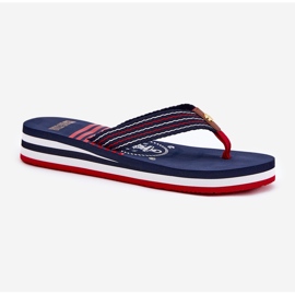 Flip Flip -Flops Flip -Flops on Wedge Big Star RR274A126 Navy Blue azul 4