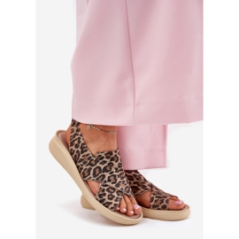 Zazoo ZaAzoo 40392 Sandalias de cuero LEOPARDO MARRÓN DE Mujer estampado beige 1