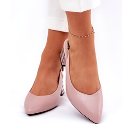 Tacones altos de las mujeres con narices puntiagudas Vinceza 62217 sucio rosa 2