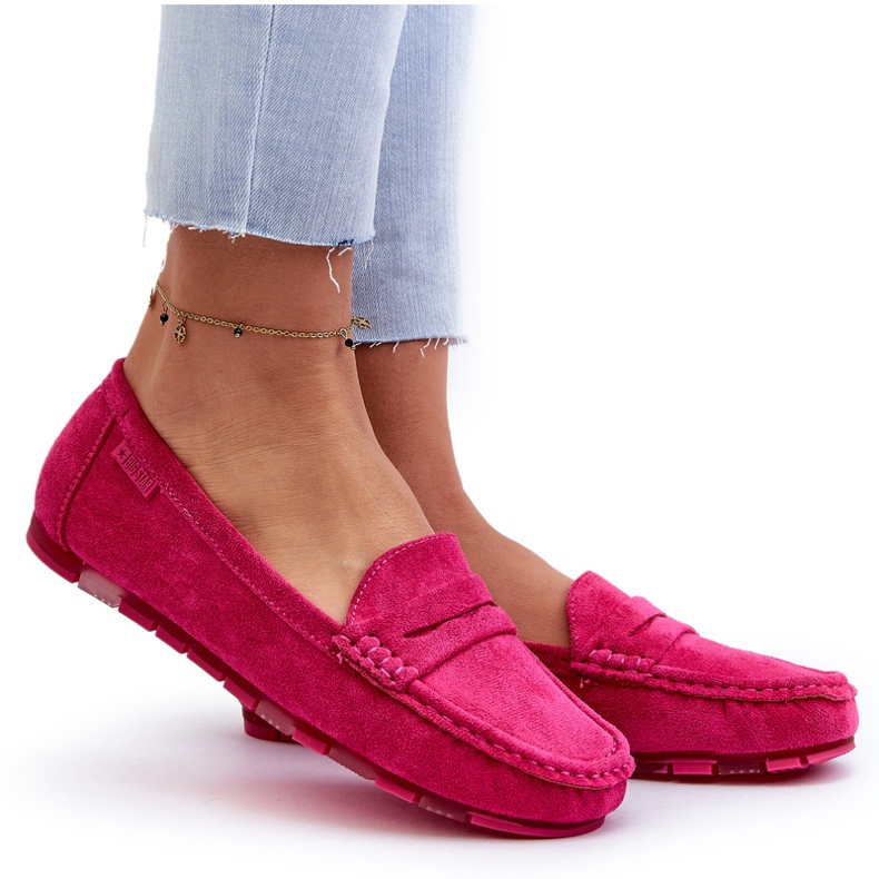Mocasines Mujer Ante Eco Big Star NN274934 Memory Foam System Fucsia rosa 4