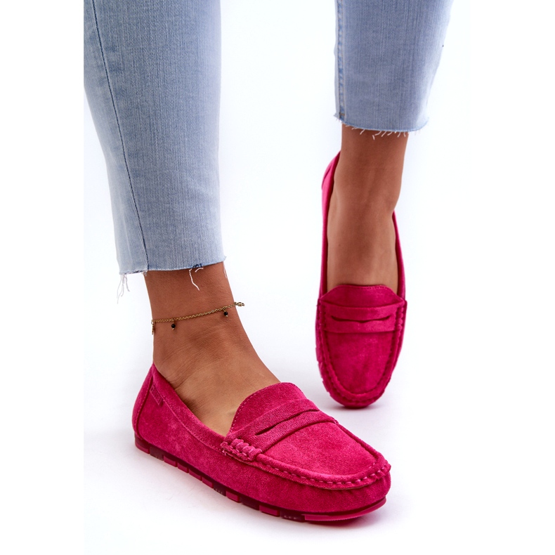 Mocasines Mujer Ante Eco Big Star NN274934 Memory Foam System Fucsia rosa 2