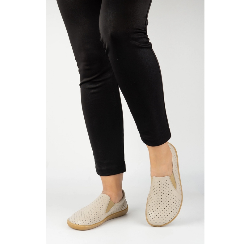 Olivier Femenino descalzo Minimalista Openwork Sliding 1308 Pol Beige 2