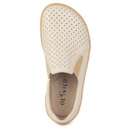 Olivier Femenino descalzo Minimalista Openwork Sliding 1308 Pol Beige 7