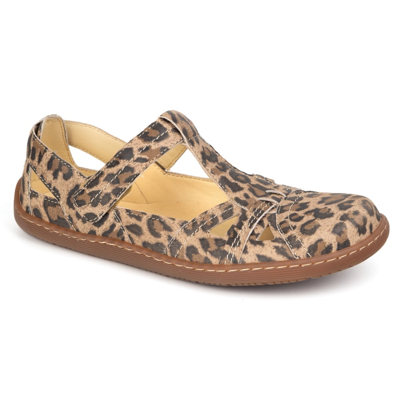 Zapatos descalzos ultra -light olivier 1285 leopardo leopardo estampado beige 1