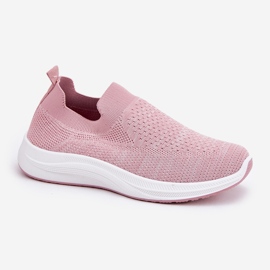 Zapatillas deportivas sin cordones de tela para mujer, rosa rosado 4