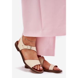 Zazoo 3014 Sandalias de cuero para mujer de cuero beige 1 Zazoo 3014 Sandalias de cuero para mujer de cuero beige 1