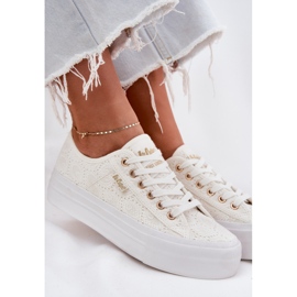 Zapatillas para mujeres con encaje lee cooper lcw-25-31-3438l blanco 16
