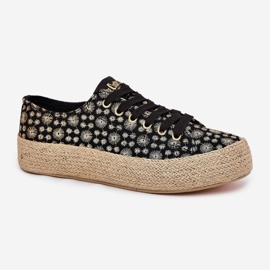 Zapatillas de zapatillas para mujeres en la plataforma con Lee Cooper LCW-25-08-3647L Black Braid negro 7