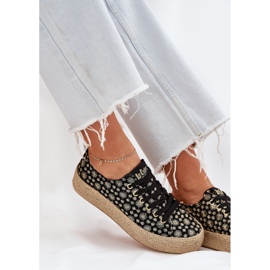 Zapatillas de zapatillas para mujeres en la plataforma con Lee Cooper LCW-25-08-3647L Black Braid negro 9