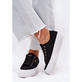 Zapatillas para mujeres con encaje lee cooper lcw-25-31-3439l negro 5