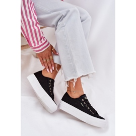 Zapatillas para mujeres con encaje lee cooper lcw-25-31-3439l negro 8