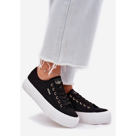 Zapatillas para mujeres con encaje lee cooper lcw-25-31-3439l negro 1