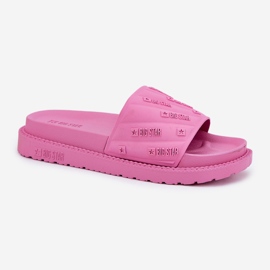 Zapatillas para mujeres en la plataforma Big Star RR274A541 Pink rosado 4