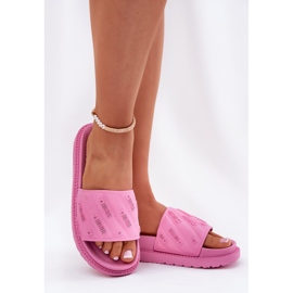 Zapatillas para mujeres en la plataforma Big Star RR274A541 Pink rosado 5