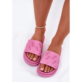 Zapatillas para mujeres en la plataforma Big Star RR274A541 Pink rosado 6