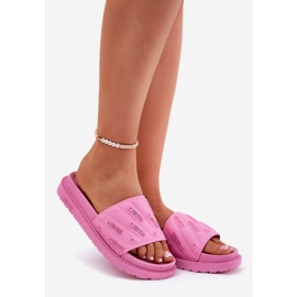 Zapatillas para mujeres en la plataforma Big Star RR274A541 Pink rosado 1
