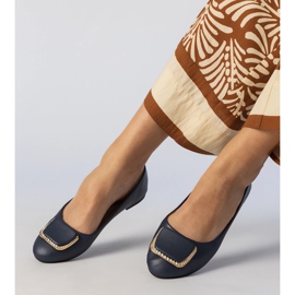 Ballerinas de mujeres azul marino con circones 1 Ballerinas de mujeres azul marino con circones 1