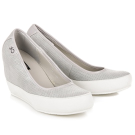 Vices Zapatos de tacón grises con cuña 1