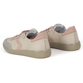 Zapatillas de cuero para mujeres Olivier N1091 beige 5