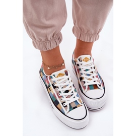 Zapatillas de deporte femeninas estampadas en la plataforma multicolor de Lee Cooper LCW-25-31-3441L beige 6
