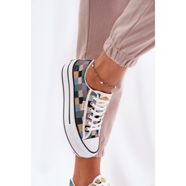 Zapatillas de deporte femeninas estampadas en la plataforma multicolor de Lee Cooper LCW-25-31-3441L beige 7