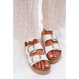Flip Flip Flip Flip Flip con Lee Cooper LCW-25-35-3496L Hebillas blancas blanco 12