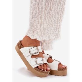 Flip Flip Flip Flip Flip con Lee Cooper LCW-25-35-3496L Hebillas blancas blanco 1