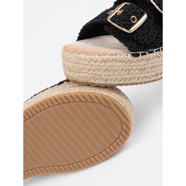 Seastar Chanclas negras en la plataforma con hebillas negro 4