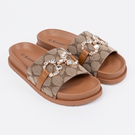 Seastar Flip marrón -flops con decoración 2