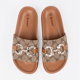 Seastar Flip marrón -flops con decoración 3