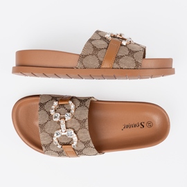 Seastar Flip marrón -flops con decoración 4