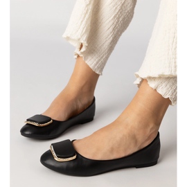 Ballerinas de mujeres negras con circones negro 1