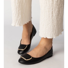 Ballerinas de mujeres negras con circones negro 3