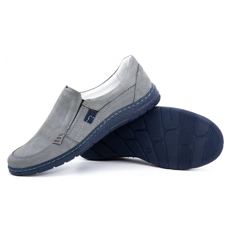 Olivier Mocasines hombre piel gris 943MA 3