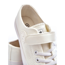 News Zapatillas Infantiles de Piel con Velcro, Blanco 3
