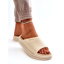 Chanclas de Mujer con Plataforma Big Star NN274A034 Beige 2