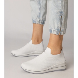 Zapatillas deportivas sin cordones blancas blanco 2