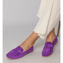 Mocasines de violeta elegantes de Ekozamsz púrpura 1