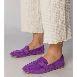 Mocasines de violeta elegantes de Ekozamsz 4