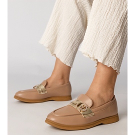 Mocasines ecológicos y ecológicos con circones cremoso 1