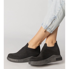 Zapatillas de zapatillas negras insertadas negro 2