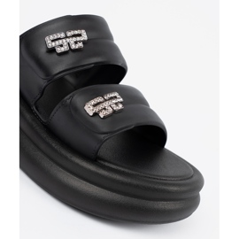 Seastar Chanclas plataforma mujer negras negro 1