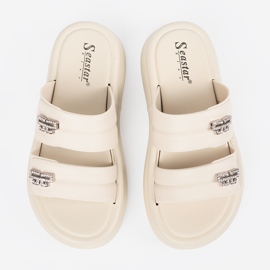 Seastar Light -Beige Women's Flip Flip en la plataforma 2