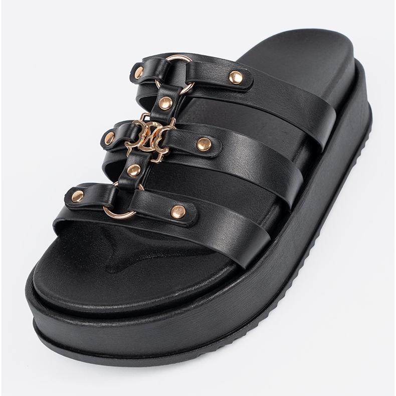 Seastar Chanclas de plataforma mujer negras negro 1