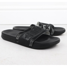 Black Big Star RR174A053 Slippers de playa negra para hombres negro 1