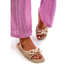 Sandalias Mujer Con Adornos S.Barski KV27-004 Beige 2