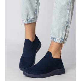 Zapatillas de deporte de deportes azul marino con una parte superior de SOCKING 2