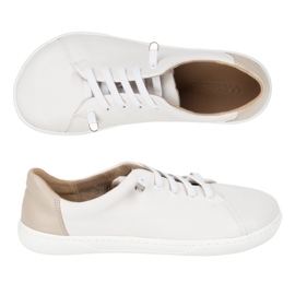 WASAK Zapatos descalzos de mujer cuero minimalista 0771W blanco 12